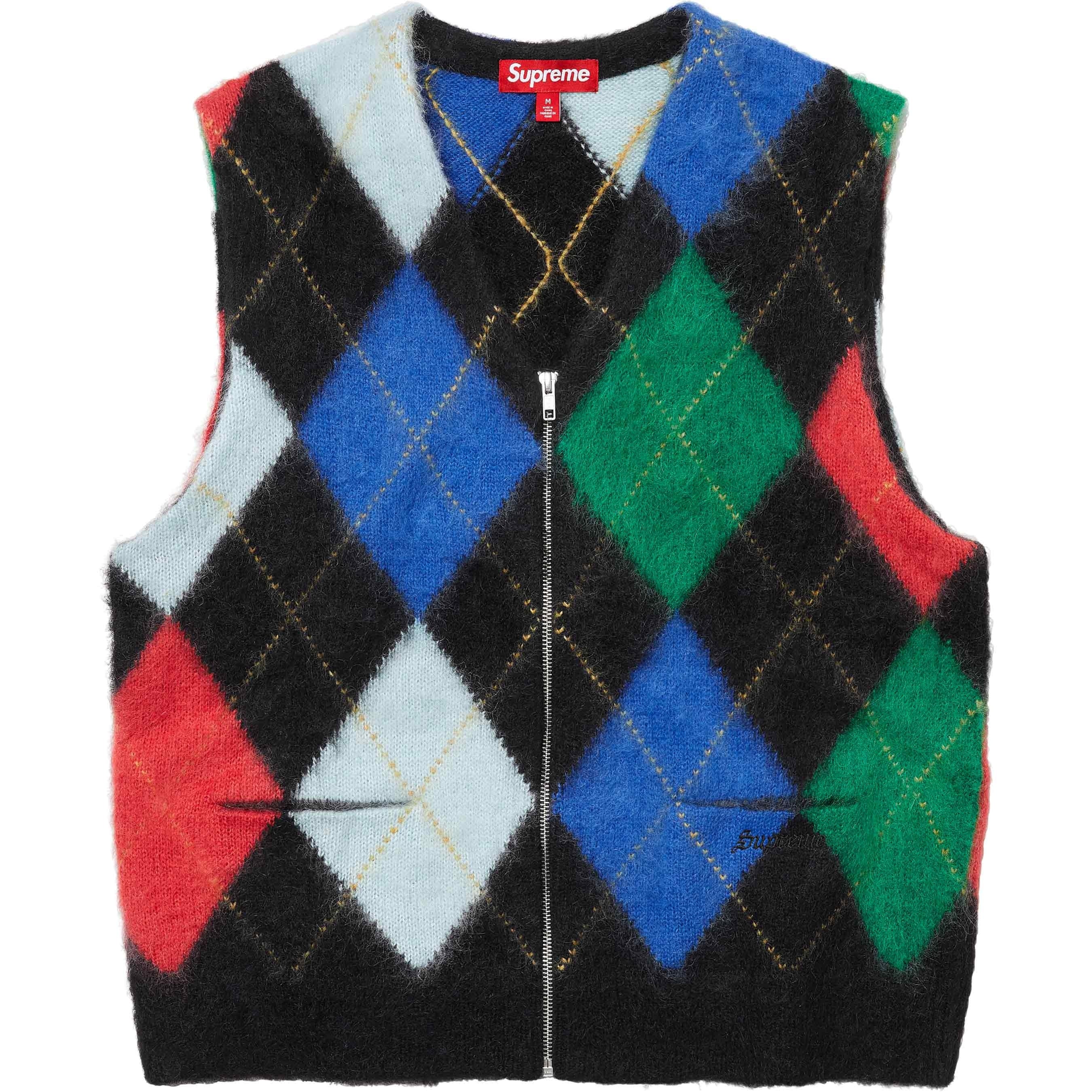 Brushed Argyle Zip Up Vest view 4